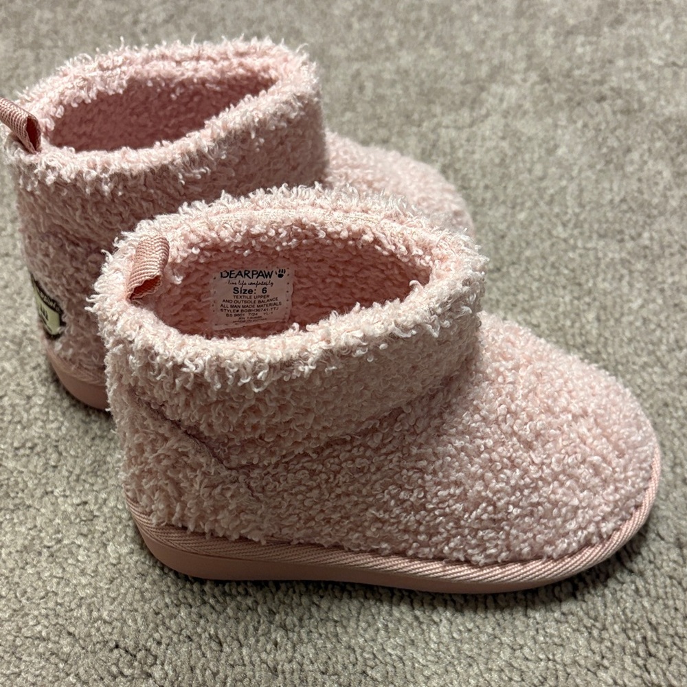 BearPaw Pink Toddler Kids Rain & Snow Boots